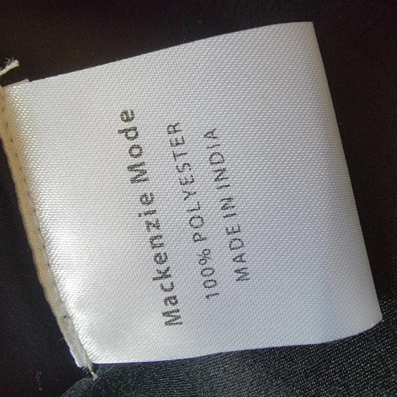 MacKenzie Mode Dress 10 Intrigue Spring Fling Floral Bandage Pocket Black Modern - Picture 6 of 9